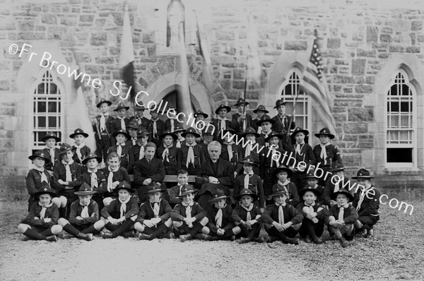 CATHOLIC BOY SCOUTS -GIRLS CLUB GROUP AFTER FR. MOYNIHAN  ADM T.J. LYNE